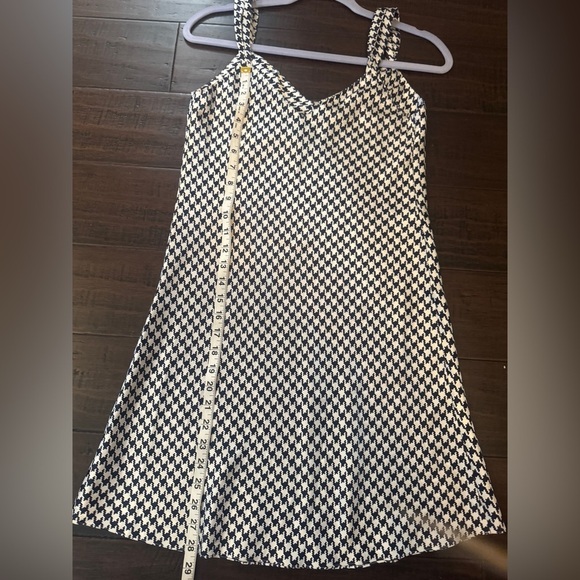 90’s vintage inspired Monochrome Houndstooth slip dress Y2K preppy goth grunge - Picture 7 of 9